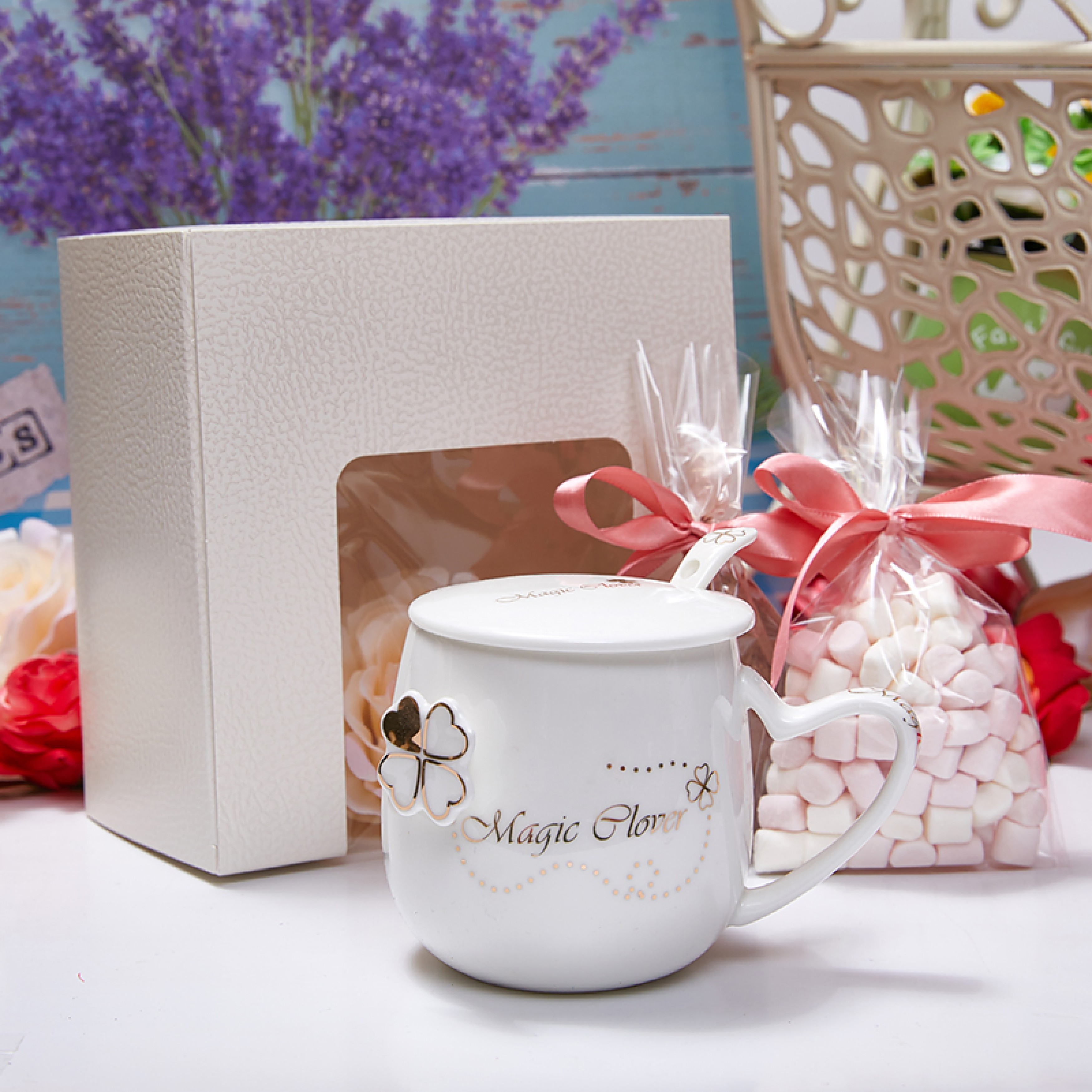 Подарочный набор с какао «Клевер удачи»